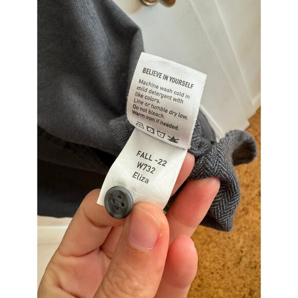 Bridge & Burn Dress Eliza T-shirt button down grey organic recycled cott… - Picture 5 of 8